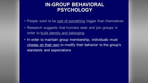 Enhancing Human Capital: #8 In-Group Behavioral Psychology