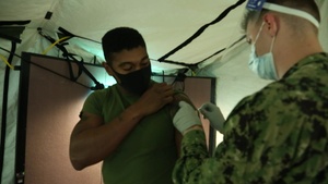 Marines and Sailors with 3d Marine Division receive the COVID-19 vaccination