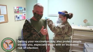 USCENTCOM's message regarding the importance of the COVID-19 vaccination.