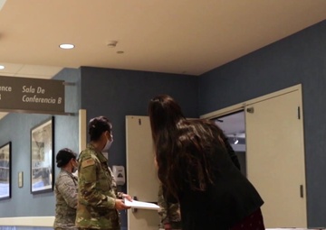 Airmen attend orientation at LAC+USC Medical Center