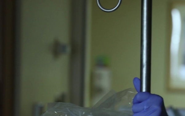 Service member volunteers to support local hospital