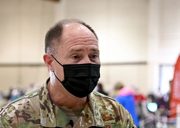 Maj. Gen. Michael E. Stencel vaccine clinic interview