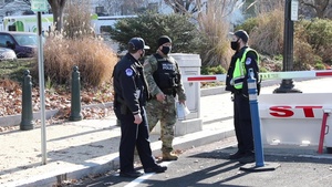 National Guard MPs Guard the U.S. Senate Complex (B-Roll)