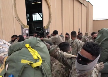 Hawaii National Guard Soldiers arrive in Washington  D.C. to assist in the 59th Presidential Inauguration