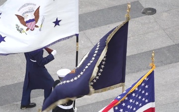 59th Presidential Inauguration rehearsal - slowmo flags