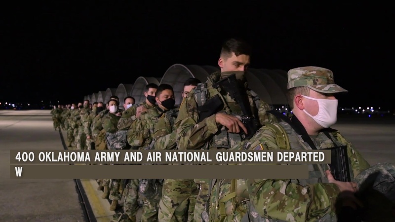 Oklahoma National Guardsmen depart for Washington D.C.