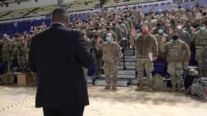 U.S Soldiers with the Hawaii National Guard start traffic security mission for the 59th Presidential Inauguration