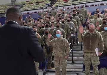 U.S Soldiers with the Hawaii National Guard start traffic security mission for the 59th Presidential Inauguration