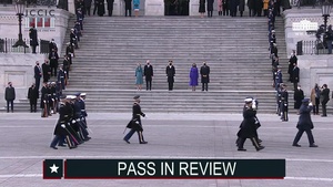 President Biden and Vice President Harris Review the Readiness of Military Troops in a Pass In Review