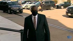 Defense Secretary Arrives at the Pentagon