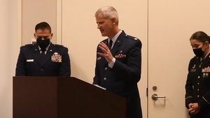 Camp Mabry rising star pins on Major General