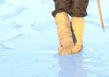 Spartans construct ice bridge