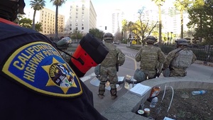 Cal Guard security forces at California Capitol