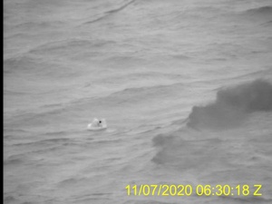 Coast Guard, partners arrive on scene to a downed aircraft