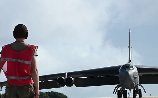 Barksdale B-52s arrive to Guam B-ROLL