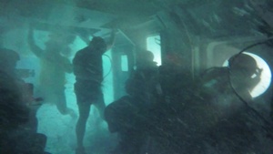 Marines participate in underwater egress training