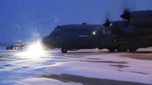 C-130H Hercules arrives at Minneapolis Saint Paul Airport