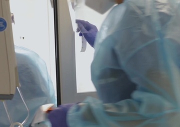 U.S. Air Force clinical nurse treats COVID-19 patients at Harbor-UCLA Medical Center