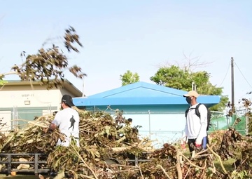 36th FSS Airmen volunteer at Latte Heights Park on Guam