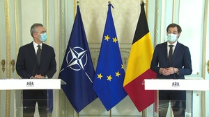 Joint press point by NATO Secretary General and Prime Minister of Belgium (opening remarks)