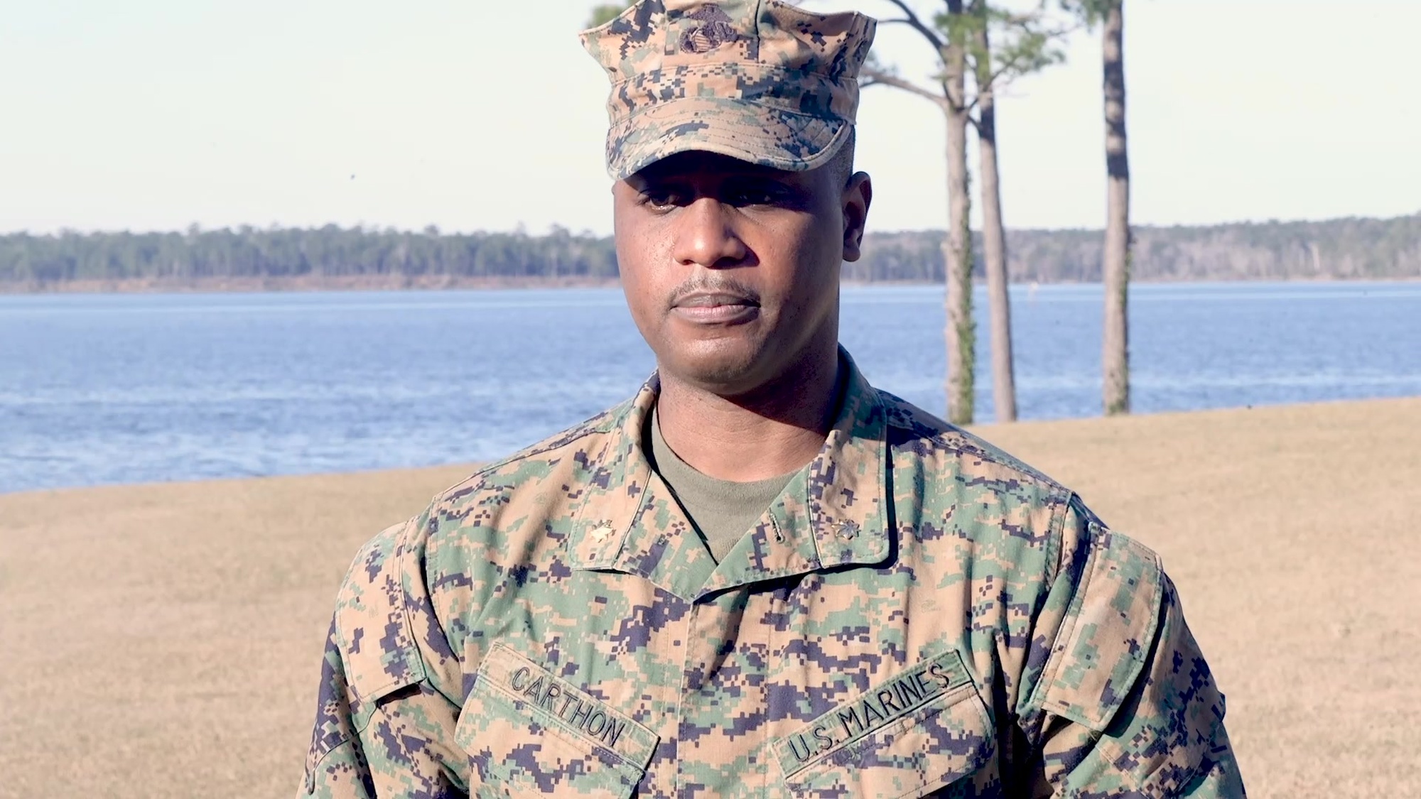 U.S. Marine Corps Maj. Brian Carthon, current operations officer with Combat Logistics Regiment 27, talks about Command Post Exercise VI (CPX) on Camp Lejeune, North Carolina, Feb. 2, 2021. CPX is designed to validate processes and procedures for rear area coordination requirements of the 2nd Marine Logistics Group. (U.S. Marine Corps video by Cpl. Fatima Villatoro)