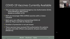 COVID-19 Vaccine Information Session with Lt. Col. (Dr.) Kevin Culbert
