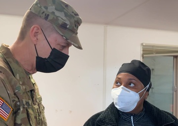 B-roll: Gen. Hokanson vaccination site visit