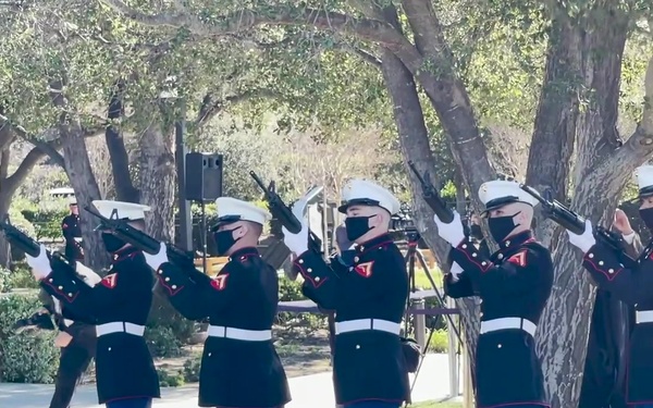 Marines participate in Reagan wreath laying ceremony