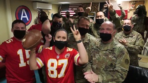 Soldiers Watch Super Bowl LV