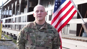 SSG Anthony Devick, Van Meter, IA, gives Valentine's Day shoutout