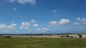Combined forces conduct flyover for Cope North 2021