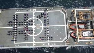 B-Roll USCGC Stone (WMSL 758) underway honoring Elmer Stone