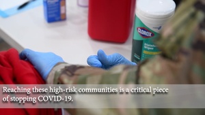 Mobile vaccination team vaccinate high risk community members