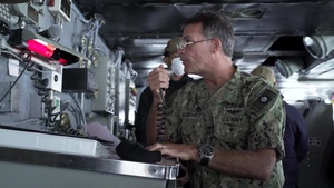 Adm. John Aquilino, commander, U.S. Pacific Fleet Speaks with USS Carl Vinson Crew
