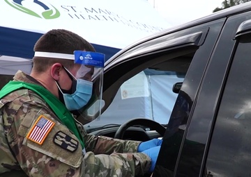 (Broll) Hollywood, MD, receives Guard's help in Vaccinating Marylanders