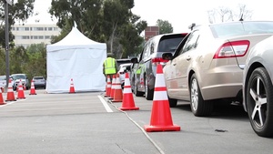 Cal Guard supports vaccine site at Cal State LA