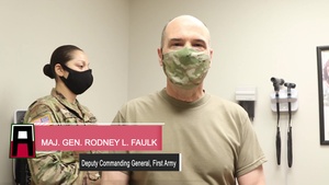 First Army Deputy Commanding General, Maj. Gen. Rodney Faulk, Receives The Second COVID-19 Vaccine