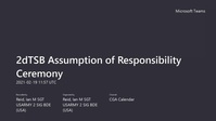 2d TSB CSM's Assumption of Responsibility ceremony