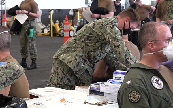 USS Carl Vinson (CVN 70) Sailors Receive COVID-19 Vaccine