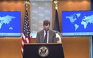Spokesperson Ned Price leads the Department Press Briefing, at the Department of State
