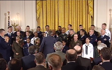 PRESIDENTIAL REMARKS DURING REENLISTMENT OF MILITARY SERVICE