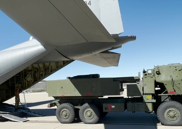 Marines, airmen work together to transport HIMARS