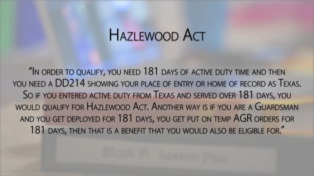 DVIDS Video Hazlewood Act