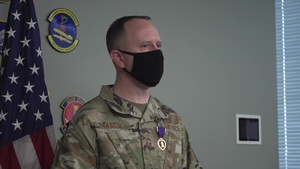 Purple Heart ceremony for WPAFB Airman