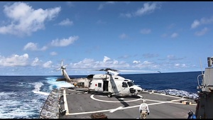 USS John S. McCain conducts flight quarters with JMSDF during BAWT 2021