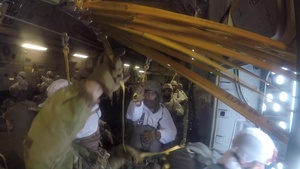 Spartan paratroopers jump into winter snow