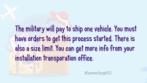 Summer Surge PCS Tip: Vehicle Shipment