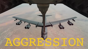 B-52 Stratofortresses fly over Central Command's area of responsibility