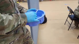 Pfc. Jonathan Patterson talks about his role at U.S. Virgin Islands Community Vaccination Center