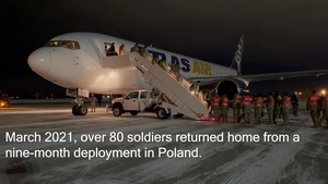 Alaska National Guardsmen return from nine-month deployment to Poland